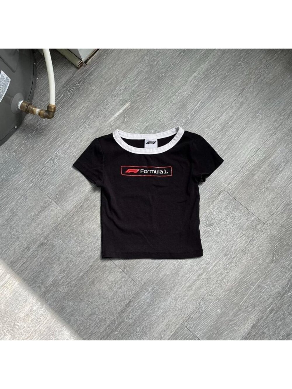 Black / White / Red Official Formula 1 “F1” Ringer Style Graphic Baby Tee